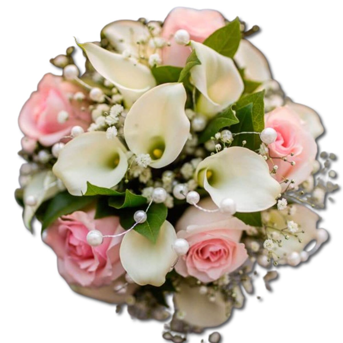 GENERICO - Bouquet de Novia 10 Rosas y 10 Calas