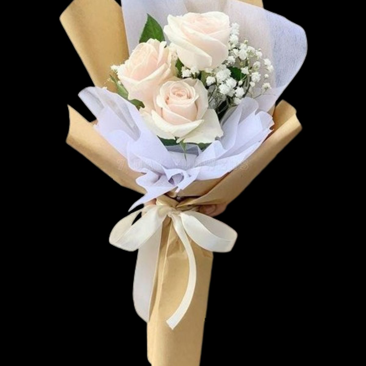 GENERICO - Bouquet de 3 Rosas Blancas