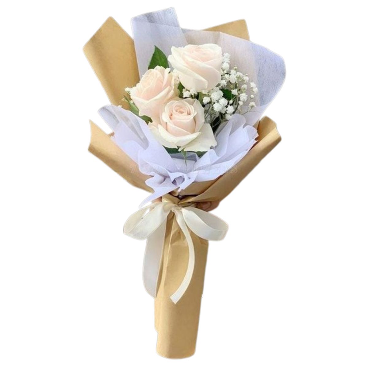 GENERICO - Bouquet de 3 Rosas Blancas