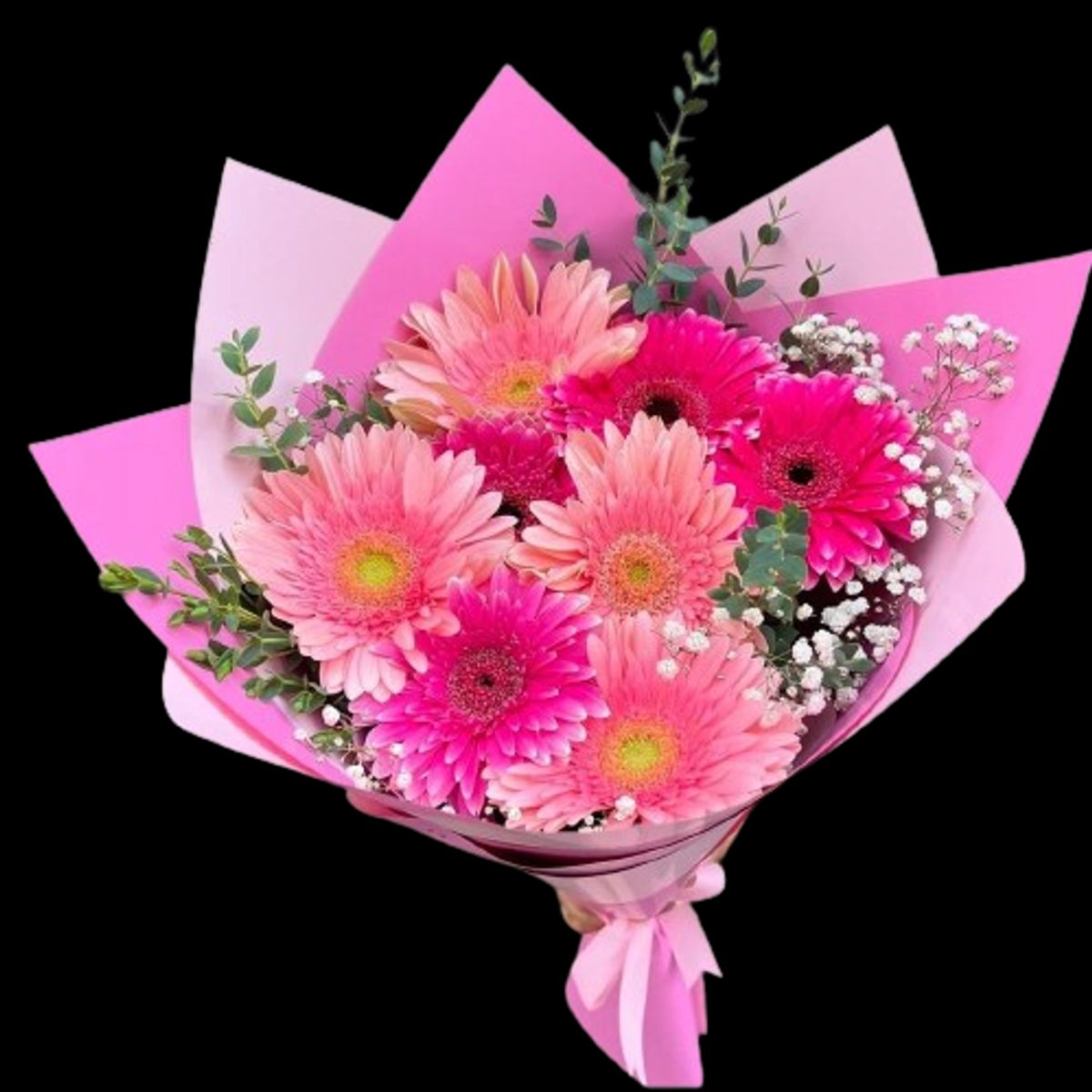 GENERICO - Bouquet de 7 Gerberas Fucsias y Rosadas