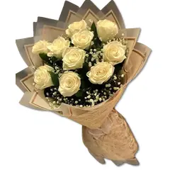 GENERICO - Bouquet de 10 Rosas Blancas