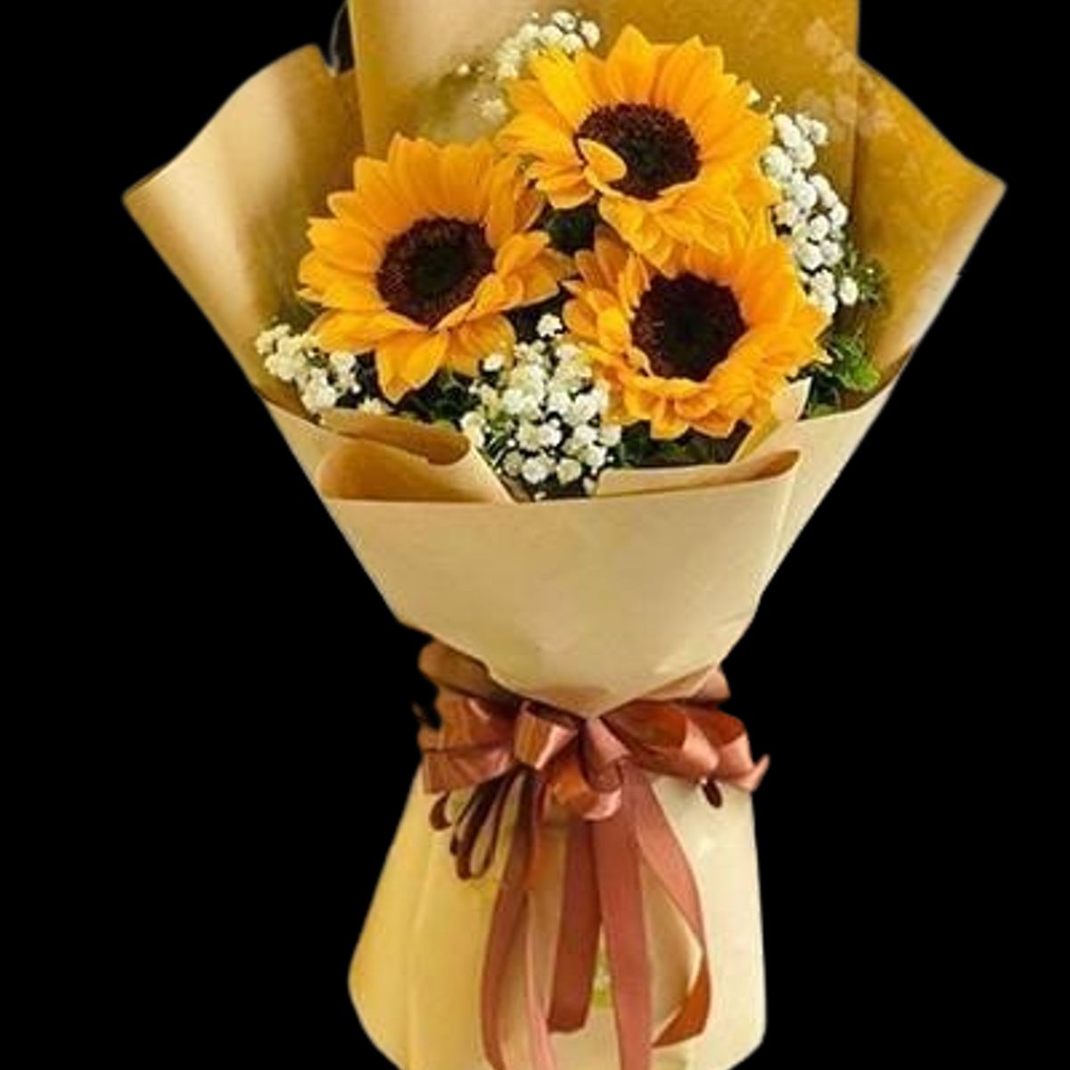 GENERICO - Bouquet de 3 Girasoles con Ilusión