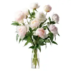 GENERICO - Florero Cilindro de 10 Peonias