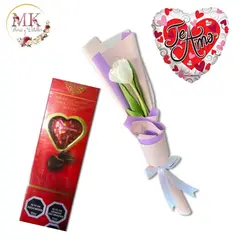 GENERICO - Tulipán decorado Bombones Amor y Globo