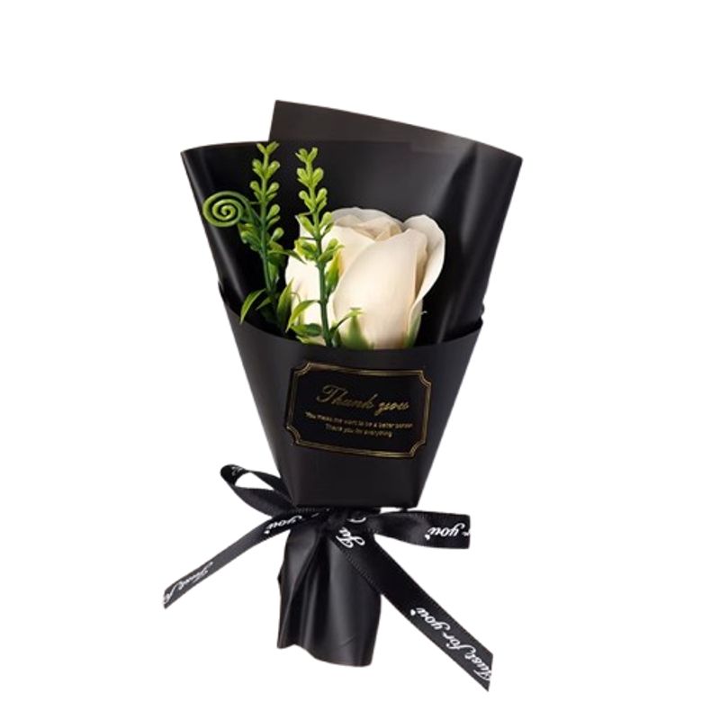 GENERICO - Bouquet de 1 Rosa Blanca Eterna de Jabón
