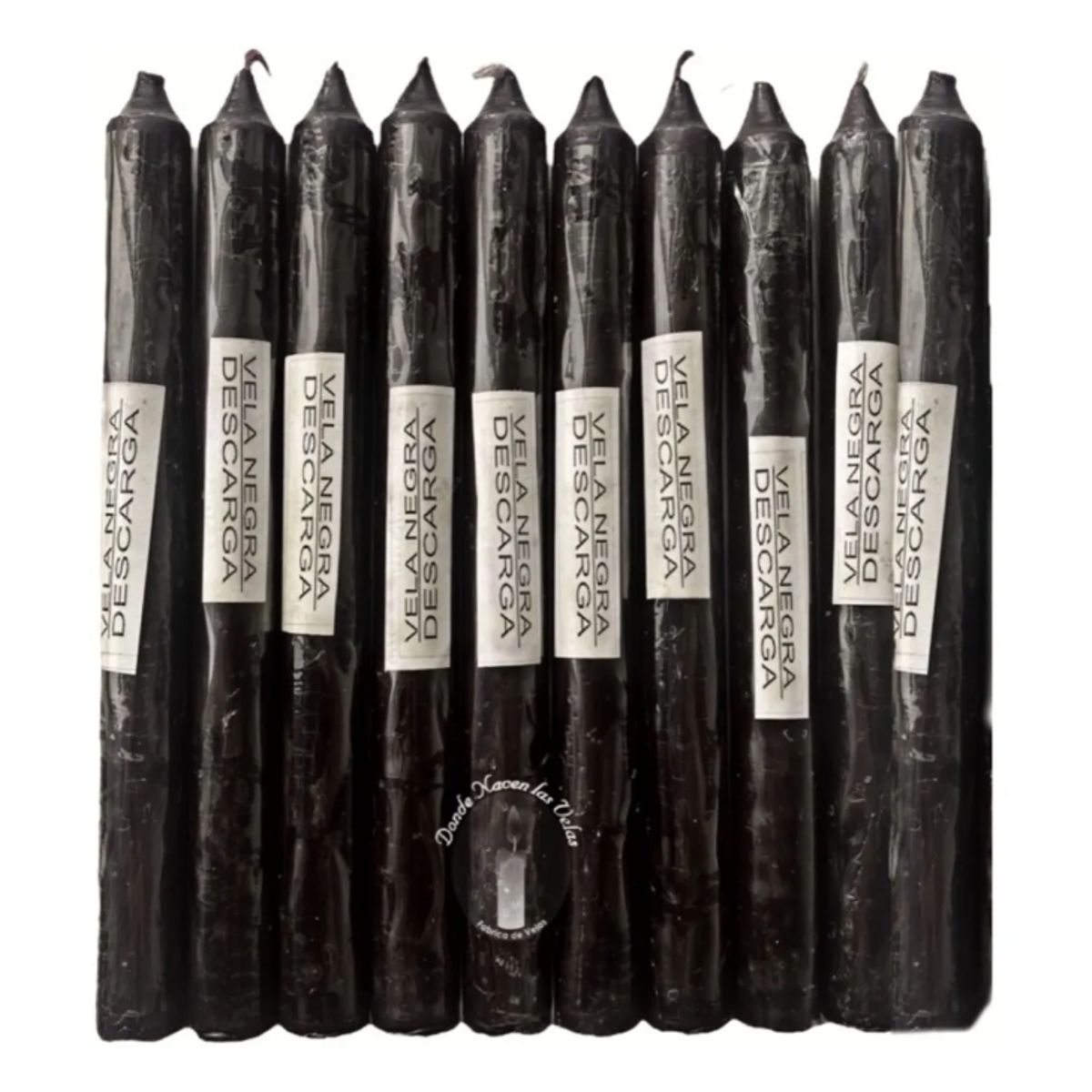 GENERICO - Velas Negra Pack De 10u Lamanoworld
