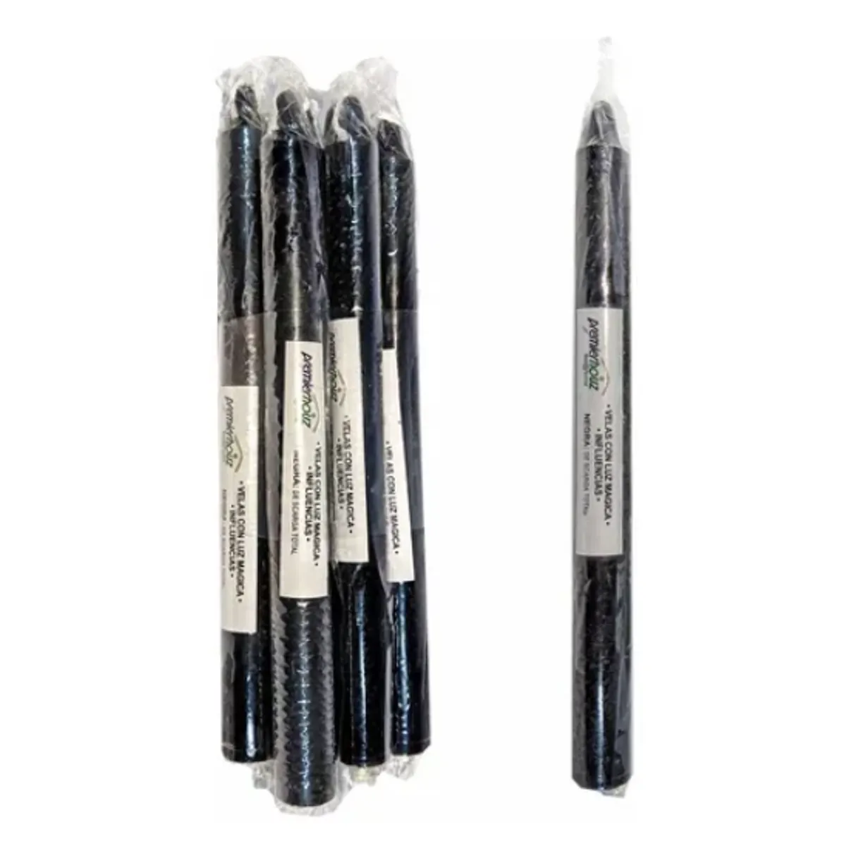 GENERICO - Velas Negra Pack De 10u Lamanoworld