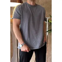 LOOK SHOP - Polera Estilo Washed, Deslavada Vintage. 100% Algodón Unisex 7002