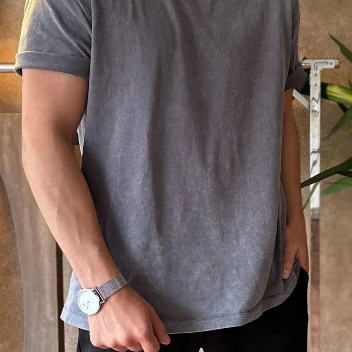 LOOK SHOP - Polera Estilo Washed, Deslavada Vintage. 100% Algodón Unisex 7002