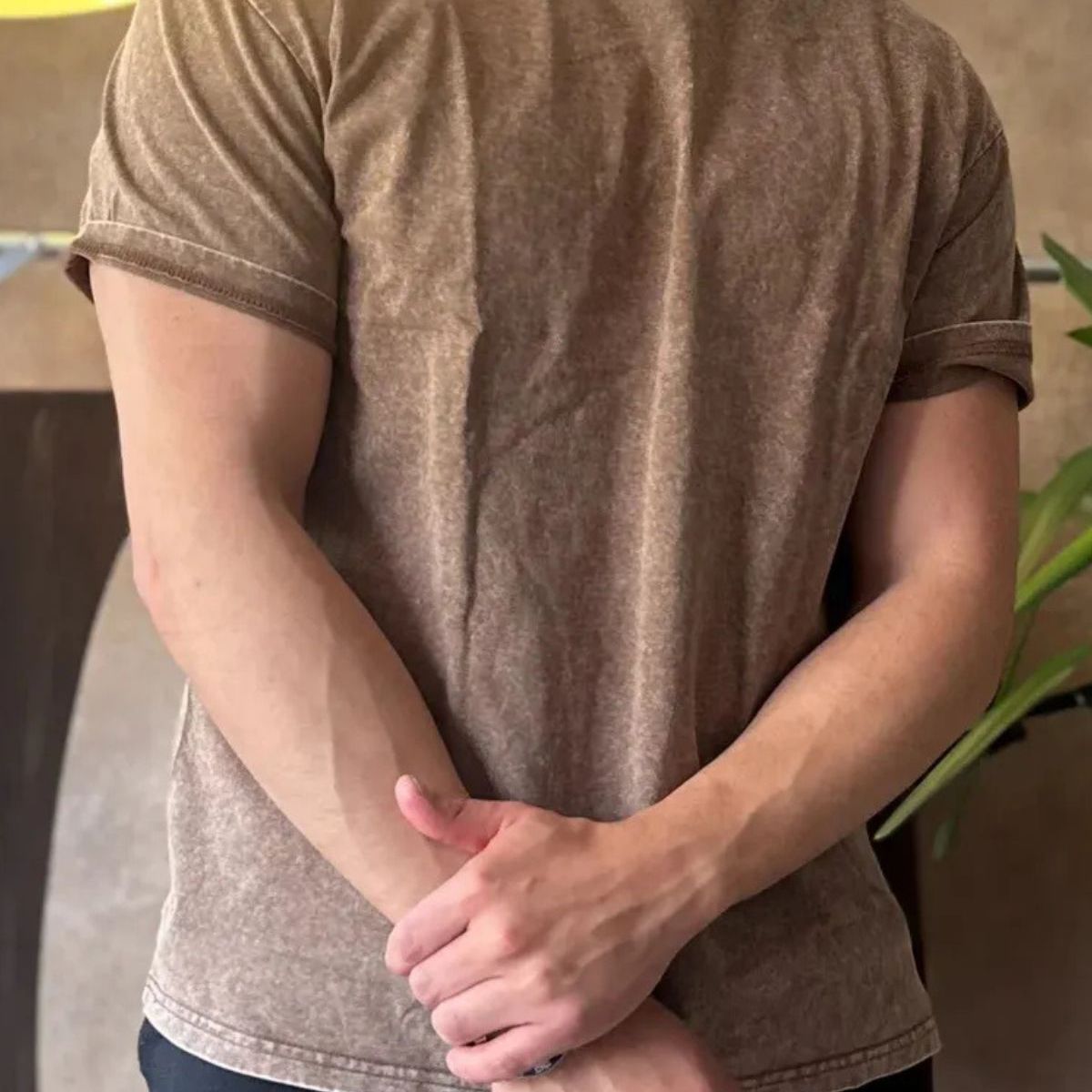 LOOK SHOP - Polera Estilo Washed, Deslavada Vintage. 100% Algodón Unisex 7002