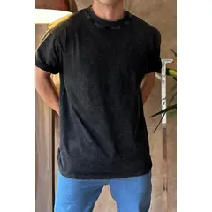 MPROPIA - Polera Estilo Washed, Deslavada Vintage. 100% Algodón Unisex 7002