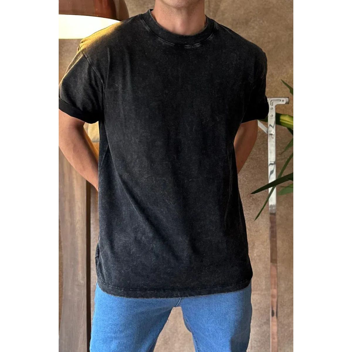 LOOK SHOP - Polera Estilo Washed, Deslavada Vintage. 100% Algodón Unisex 7002