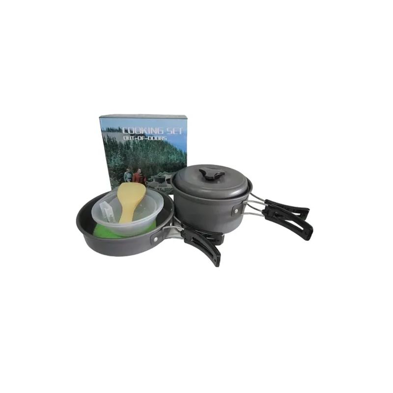 GENERICO - Juego De Ollas Para Camping Aluminio Livianas Práctica