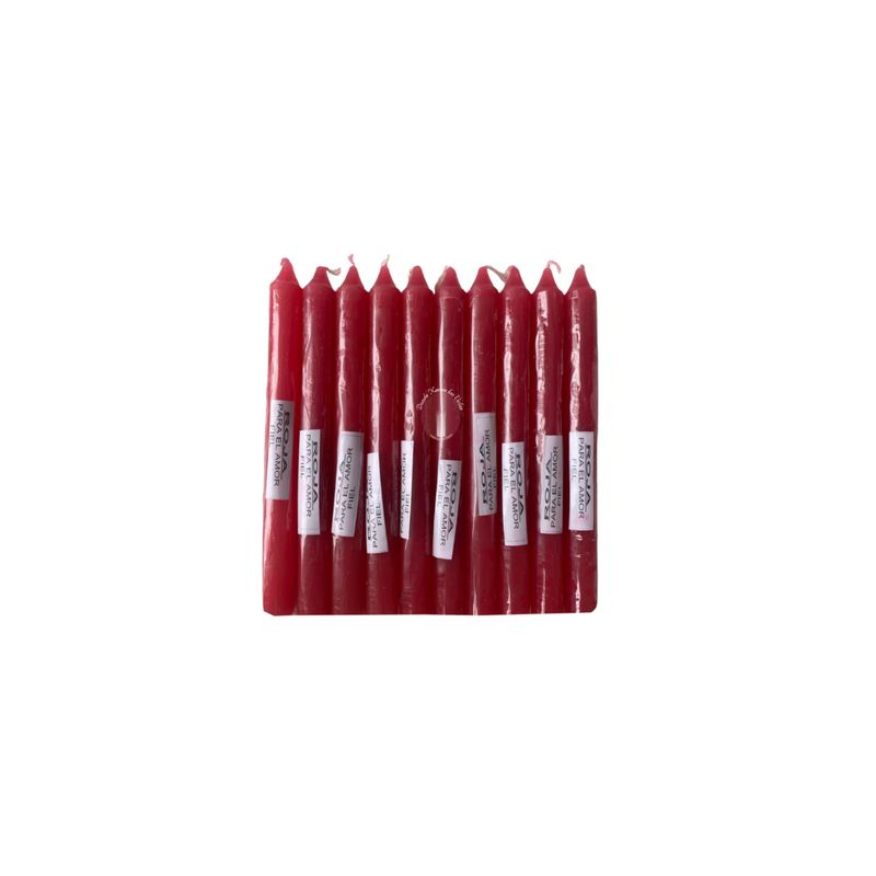 GENERICO - Velas Rojo Pack De 10u Lamanoworld