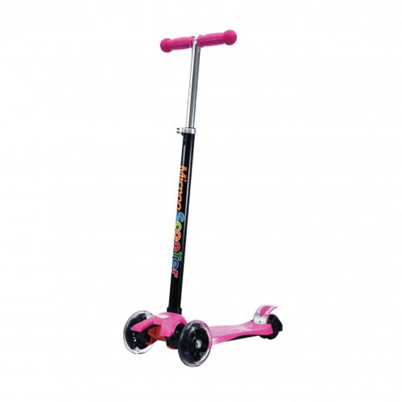 GENERICO - Monopatin Scooter 3 Ruedas Con Luz Led color rosado