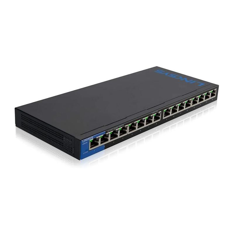 LINKSYS - Switch Linksys LGS116P 16 Puertos Gigabit 32 Gbps PoE+ 80W