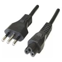 CABLE DE PODER TIPO TREBOL, 1,8 METROS. PARA NOTEBOOK
