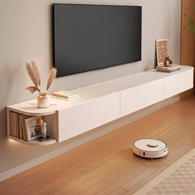 Imagen 2 del producto Rack TV flotanteaereo 160x28x20cm Chic Home - Blanco