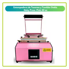 GENERICO - Estampadora de Tazones y Tumbler Doble Hoby Press HobyPress Pink 30 oz