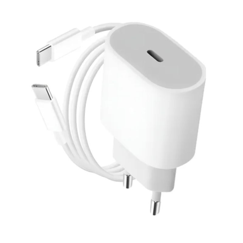GENERICO - Cargador Y Cable Tipo C 20w Carga Rápida Blanco