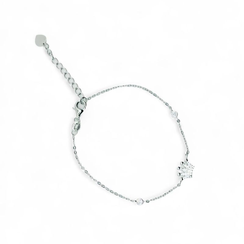 TIANA JOYAS - Pulsera con una Corona con Circones de Plata 925