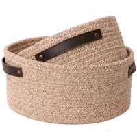 Set 2 Cestas Canastos Organizadores De Algodón Tonos Tierra