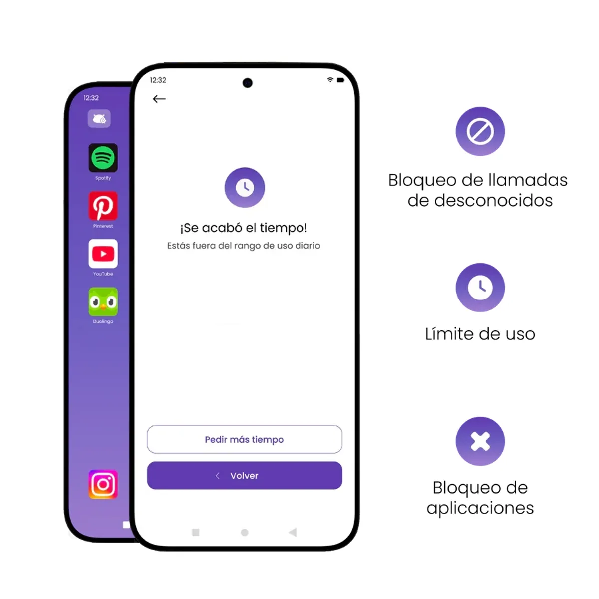 SOYMOMO - Telefono Celular para Adolescentes Control parental  Momophone PRO Negro
