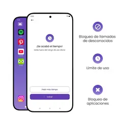 SOYMOMO - Telefono Celular para Adolescentes Control parental Momophone Negro