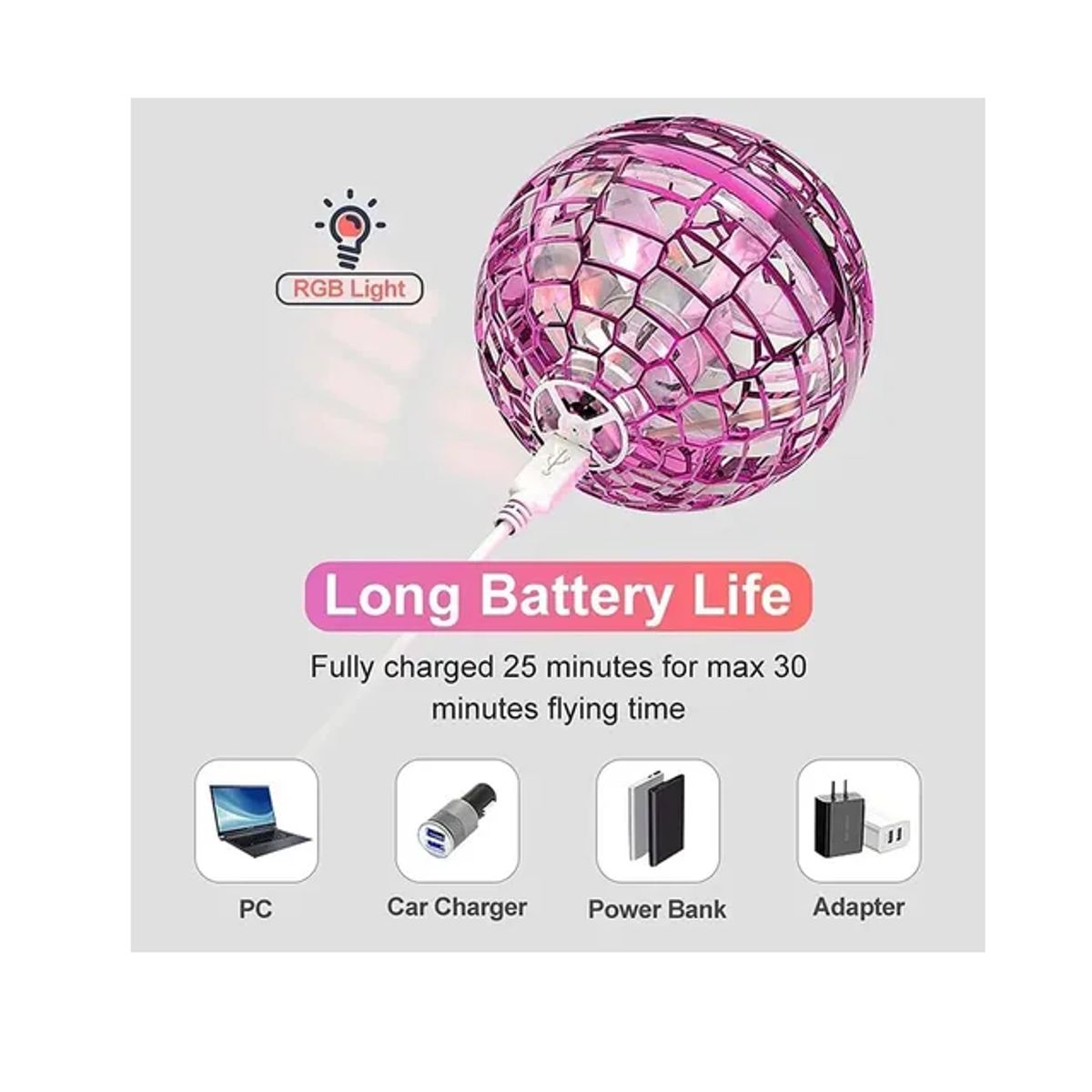 GENERICO - Mini Bola Spinner Ball Boomerang Control Remoto