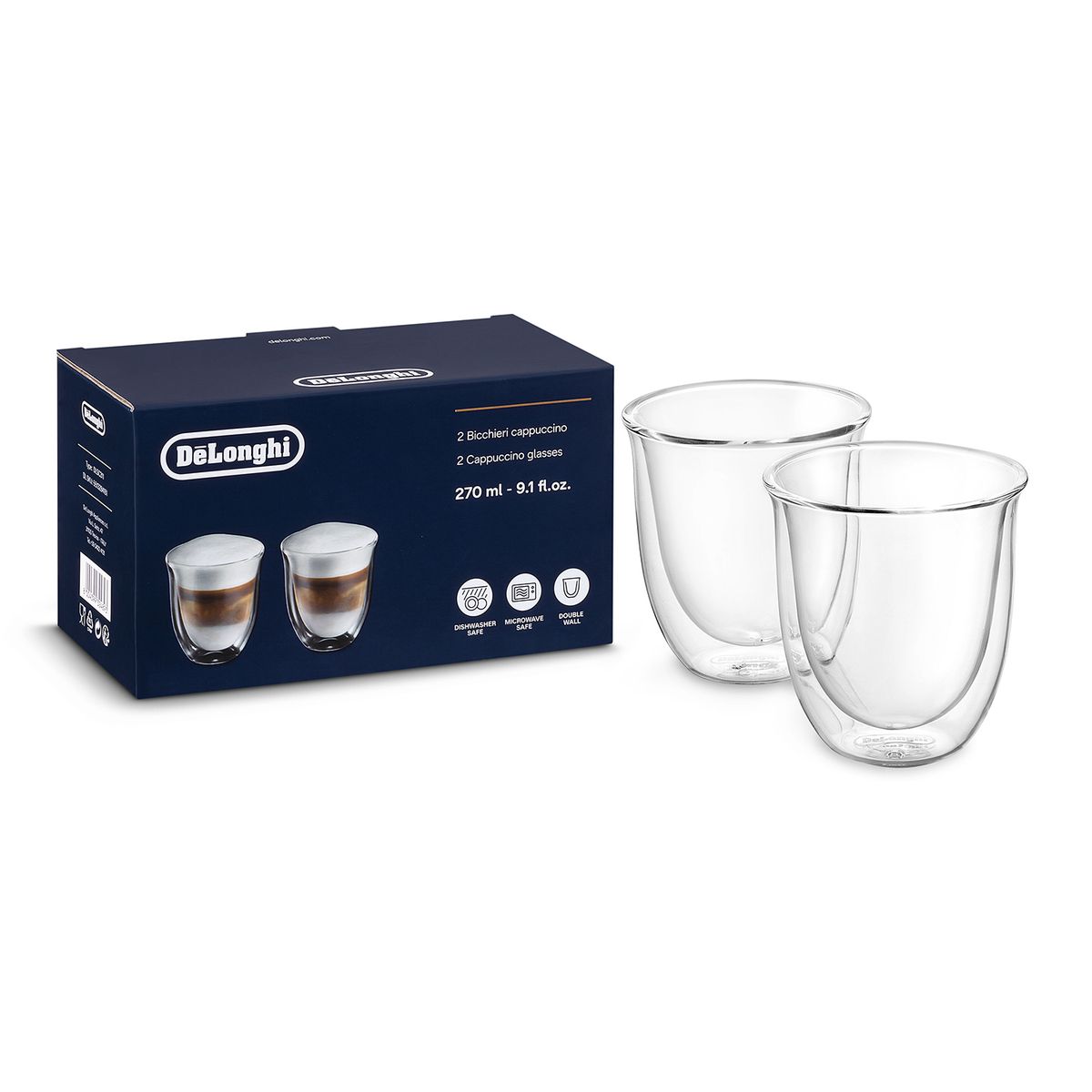 DELONGHI - Set Vasos Cappuccino