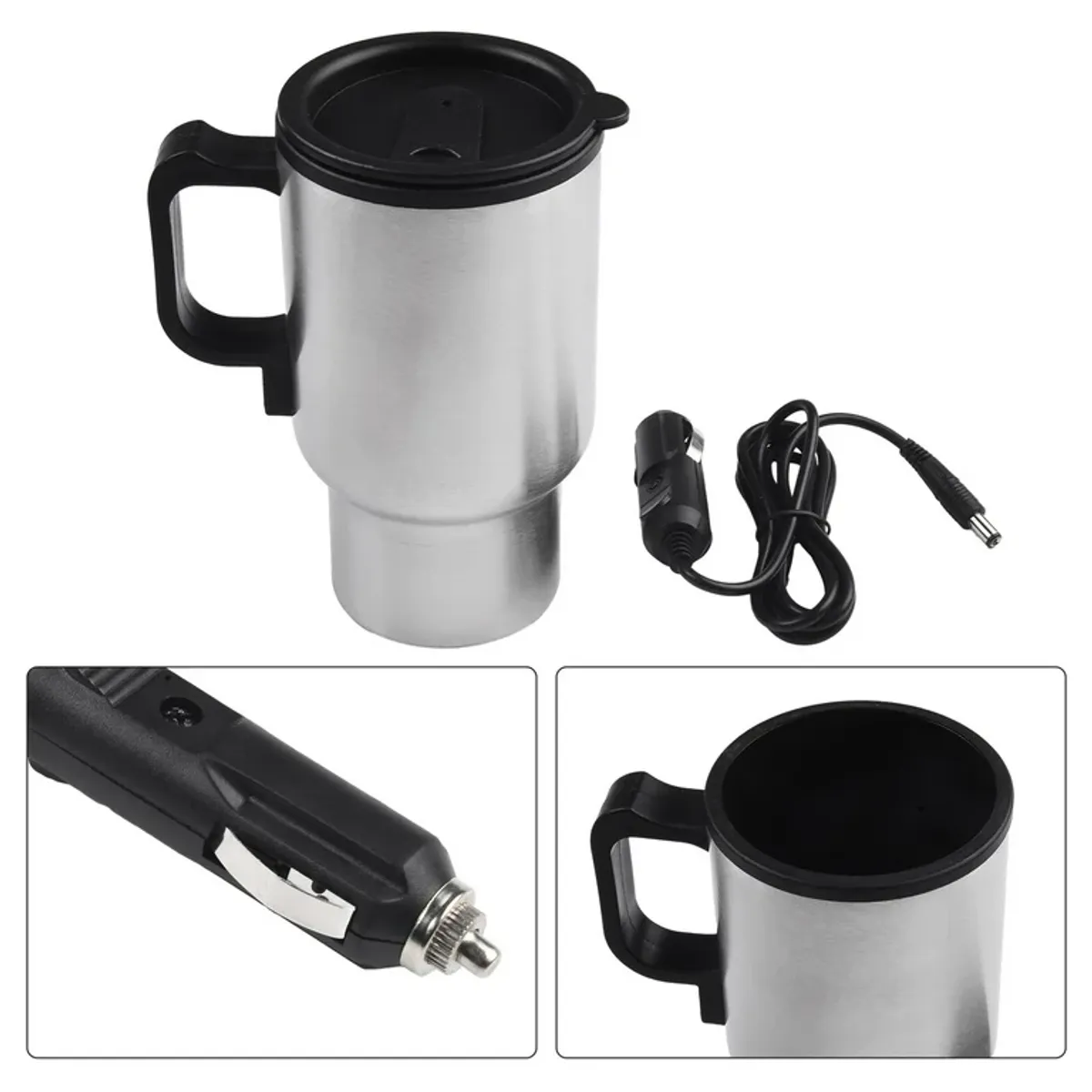 GENERICO - Tazón Mug Termo Eléctrico Calentador Auto Portátil Taza 12v
