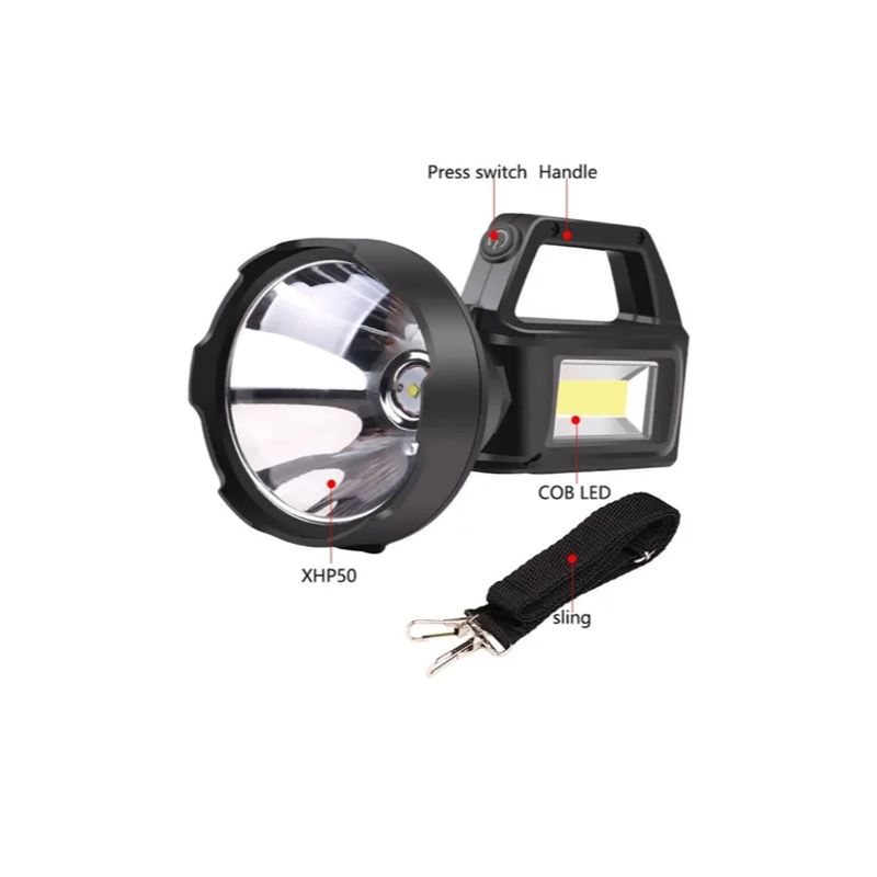 GENERICO - Foco Recargable Luz Blanca Linterna Led Frontal Y Lateral
