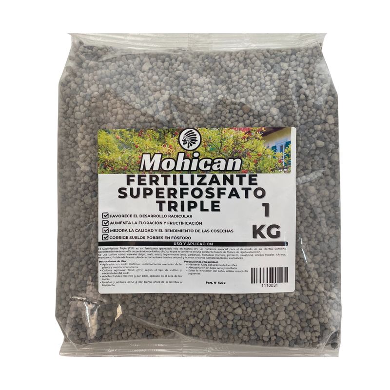 MOHICAN - FERTILIZANTE SUPERFOSFATO TRIPLE MOHICAN BOLSA 1 KG