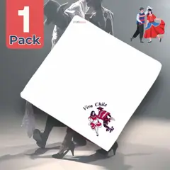 UTILISIMO - Pañuelo Baile Cueca 45CM Bordado Pareja Baile Fiestas Patrias