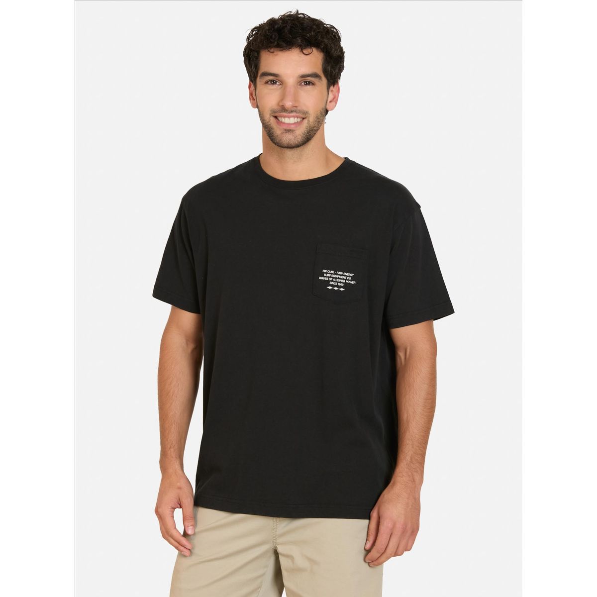RIP CURL - Polera MC Coastline Negro Hombre Rip Curl - Negro
