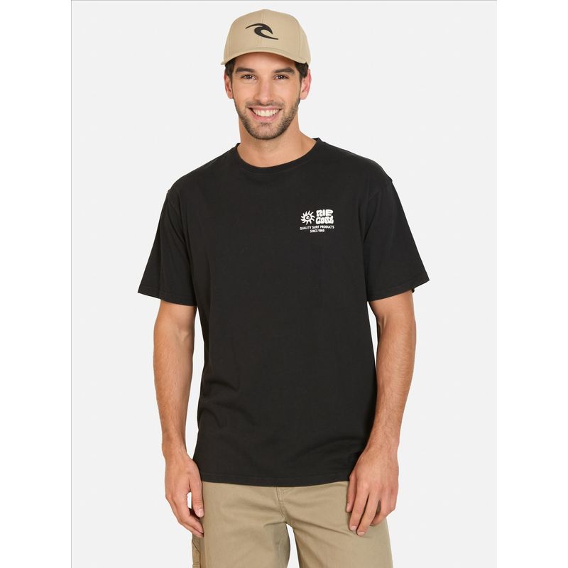 RIP CURL - Polera MC Sunbreak Negro Hombre Rip Curl - Negro