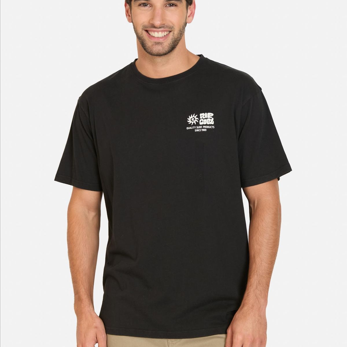 RIP CURL - Polera MC Sunbreak Negro Hombre Rip Curl - Negro