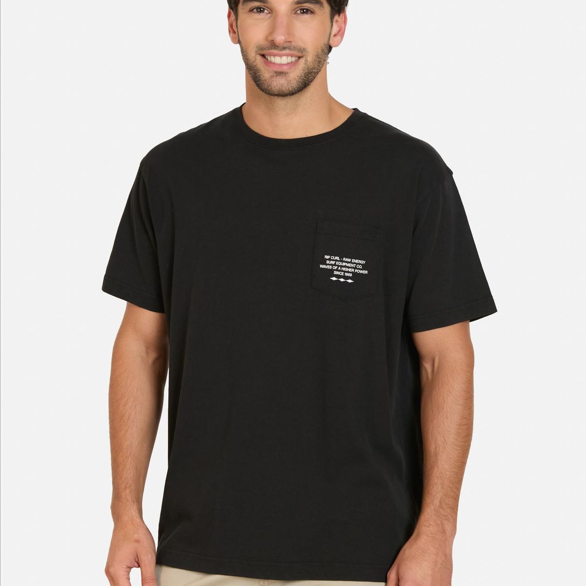 RIP CURL - Polera MC Coastline Negro Hombre Rip Curl - Negro