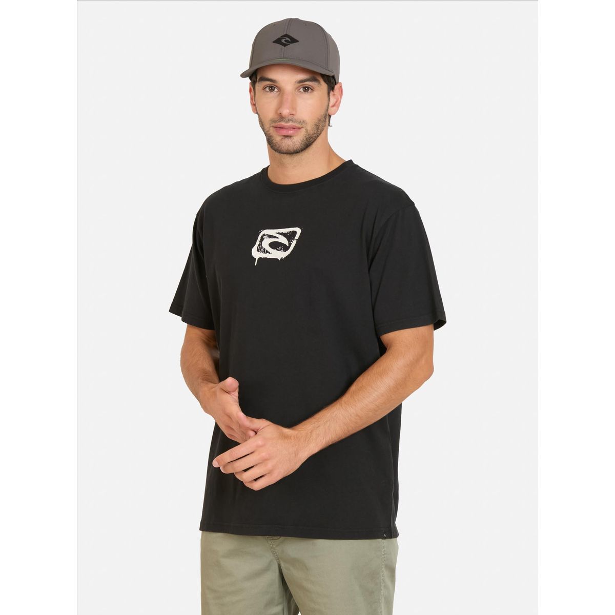 RIP CURL - Polera MC Surfout Negro Hombre Rip Curl - Negro