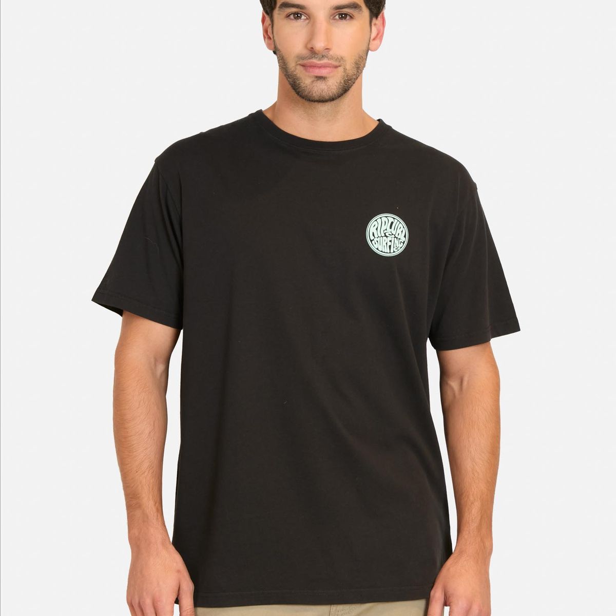 RIP CURL - Polera MC Swellrider Negro Hombre Rip Curl - Negro