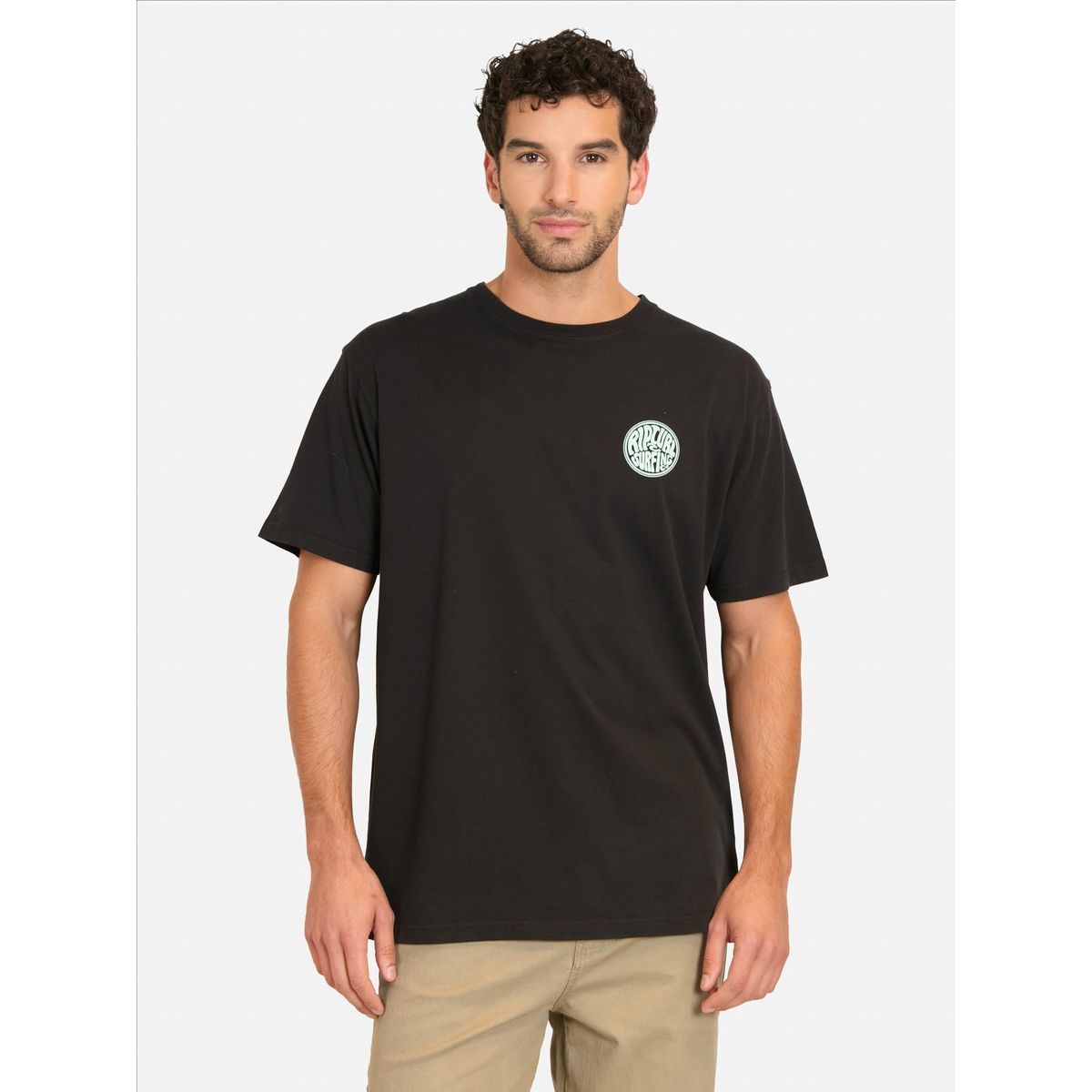 RIP CURL - Polera MC Swellrider Negro Hombre Rip Curl - Negro