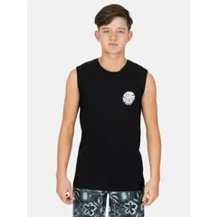 RIP CURL - Polera SM Coolmind Negro Infantil - Negro
