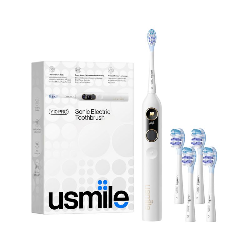 USMILE - Cepillo Eléctrico Sónico Y10PRO + 4 Cabezales usmile