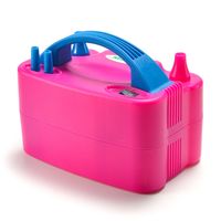 Inflador De Globos Eléctrico 2 Inyectores Rosado Premium