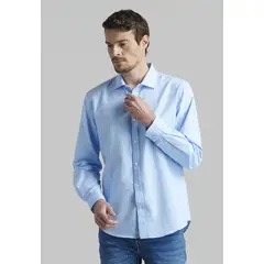 FEROUCH - Camisa Sport Oxford Celeste