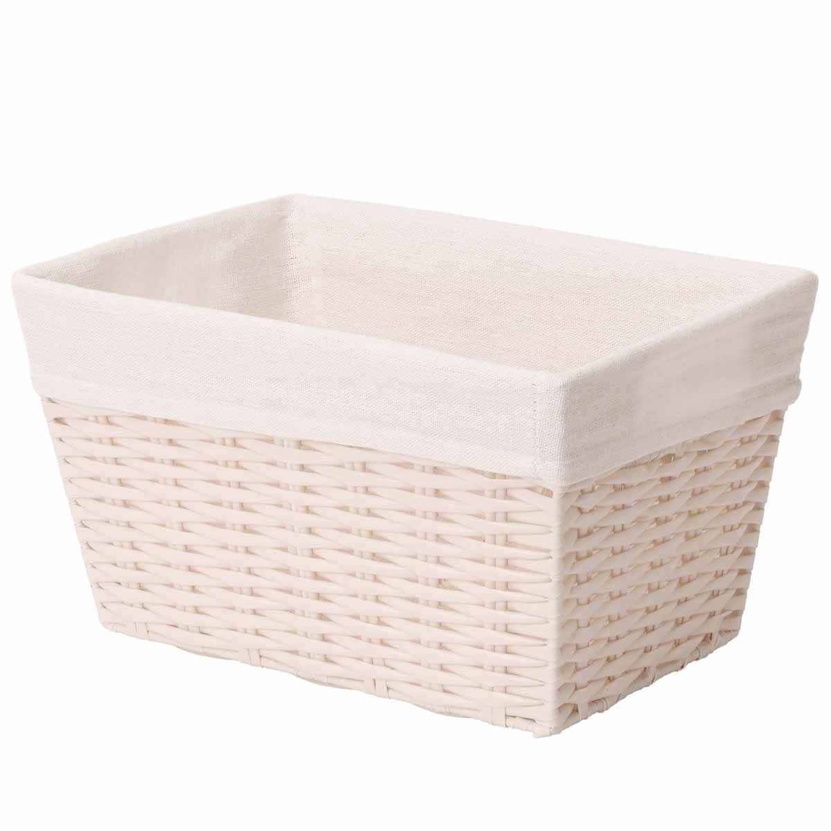 CARRY ALL - Canasto Cesta Organizadora Carry All  Estilo Ratán Crema S