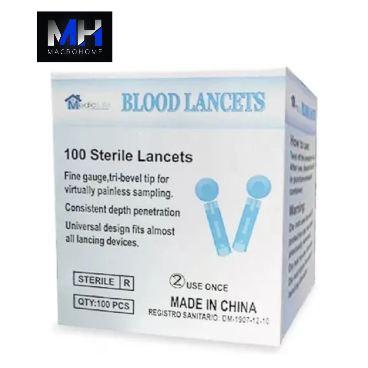 GENERICO - Lancetas Caja X 100 Unidad , Lanceta Estéril Glicemia Diabetes
