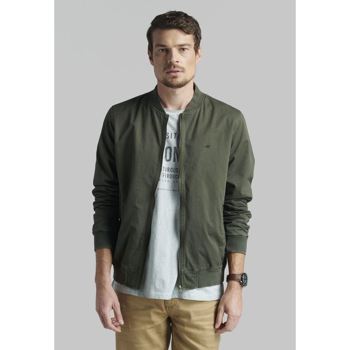 FEROUCH - Chaqueta Bomber Sport Verde Ferouch
