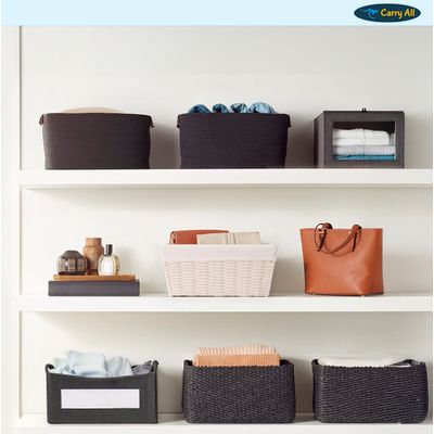 Imagen 2 del producto Canasto Cesta Organizadora Estilo Ratán Crema M