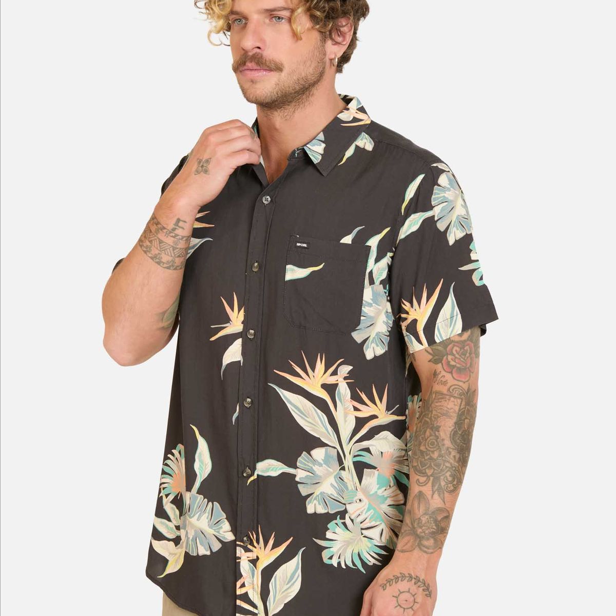 RIP CURL - Camisa MC Swellzone Multicolor Hombre Rip Curl - Multicolor
